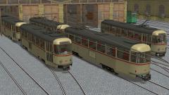 Strassenbahn Tatra T4D und B4D Normalspur Beige (V15NJS20214 )