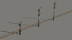 Hauptsignalset (2-flg) als Standard-, Hoch- und Zwergsignal (Regelanstrich) (V15NJW30186 )