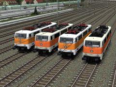 Personenzuglokomotive BR 111 - Erweiterungsset 7 DB kieselgrau-orange