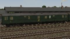 Postwagen auf Sch�rzenwagenbasis der Deutschen Post in Epoche 3 - Set2