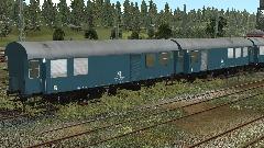 Bauzugwagen der DB auf Basis von dreiachsigen Umbauwagen Set2 � Wohn-Werkstattwagen