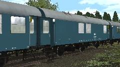Bauzugwagen der DB auf Basis von dreiachsigen Umbauwagen Set3 � K�chenwagen