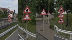 Verkehrszeichen nach StVO ab 1992 � Set 1: Gefahrenzeichen 