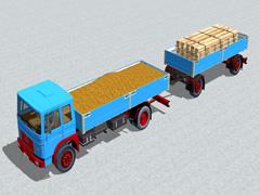SPARSET - MAN LKW Pritsche mit Anh&auml;nger Pritsche (V15NWS30150 )