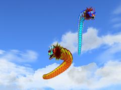 Drachen animiert mit animierten Personen  (V15NWS30154 )