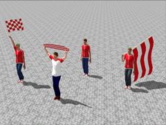 28 Fu&szlig;ballfans, 20 animierte Modelle, 8 Standmodelle (V15NWS30191 )
