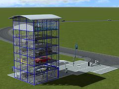 Pkw Auto Turm - Funktionsmodell f&uuml;r das zwei Spur Stra&szlig;en System (V16NSO10011 )