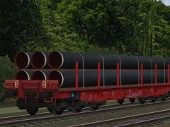 Sechsachsige Schwerlast-Flachwagen Typ Samms 489 DBAG