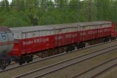 zweiteiliger Containertragwagen Typ Sggmrrss der �BB