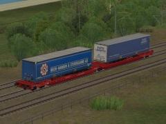 Zweiteiliger Taschentragwagen Typ Sdggmrss RCW (�BB)