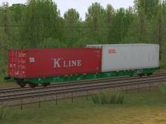 Vierachsiger Containertragwagen Typ Sggnss80 Steiermarkbahn (V60NDB10422 )