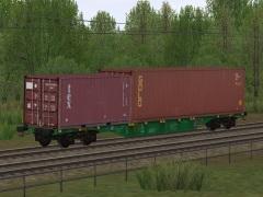 Vierachsiger Containertragwagen Typ Sgnss60 Steiermarkbahn (V60NDB10423 )