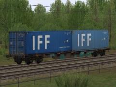 Vierachsiger Containertragwagen Typ Sgns60 SNCB Set2 (V60NDB10425 )