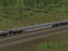 Vierachsiger Rungenwagen Typ Snps Transwaggon Set1 (V60NDB10435 )