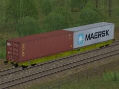 Vierachsiger Containertragwagen Typ Sggnss GATX (V60NDB10449 )