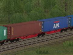 Zweiteilige Containertragwagen Typ Sggrs 716 DBAG (V60NDB10460 )
