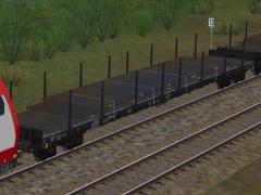Vierachsige Flachwagen Typ Rs 684 CFL Cargo schwarz (V60NDB10481 )