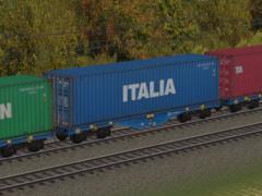 Vierachsiger Containertragwagen Typ Sgmmnss Eurowagon (V60NDB10544 )
