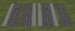 Sta�e Asphalt ohne und mit Gehweg