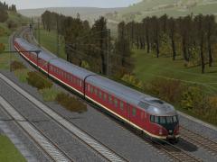 Dieseltriebwagenzug VT08.5 der DB ROLAND - TransEuropExpress (TEE) HELVETIA