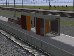 Bahnsteigzubeh�r Set mit Abgang und Aufzug
