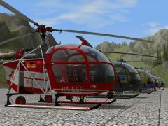 Hubschrauber Alouette SA-315B Lama im Set (V70NDU10033 )