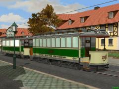 Strassenbahn von 1905 mit Beiwagen