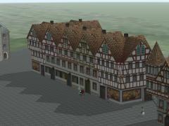 Altstadth�user zur Serie Linden mit Kirche