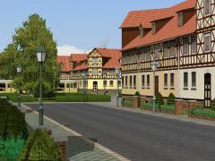 Gro�es Fachwerk-H�user-Set mit Zubeh�r