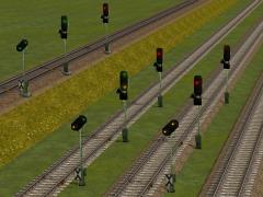 Ausfahrsignal der DB ab 1948, ohne Mastschild mit Indusi (V70NRS30006 )