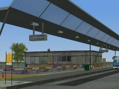Busbahnhof mit Wartesaal und Zubeh�r