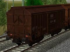 Schwenkdachwagen Taehms 887 und 888 der DB in Ep IV f�r Coiltransport