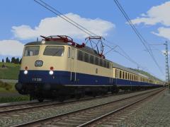 E10.12 B�gelfaltenlok der DB in EpIII kobaltblau-beige Lackierung