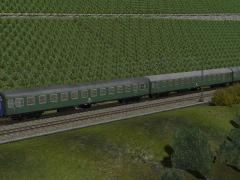 Zweite Klasse Reisezugwagen der DB in EpIVb einfarbige Lackierung