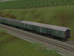 Gep�ckwagen der DB in EpIVb einfarbige Lackierung