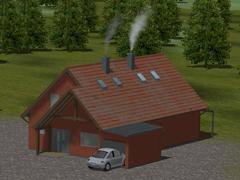 Einfamilienhaus in drei Farben