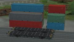 DR/DB Lbgjs598 mit Containern 20/40ft (V80NDK10535 )