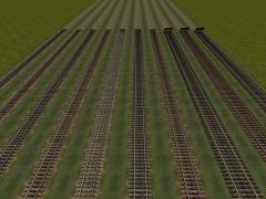 Schmalspur- und Normalspur-Gleise ohne Schotterbett in 3D-Ausf�hrung ab EEP8.0
