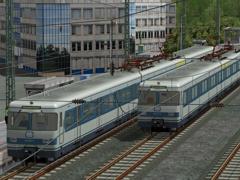 2 Triebwagen-Einheiten der Baureihe DB 420 im Einsatz der M&uuml;nchener S-Bahn (V80NHB30121 )