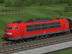 DBAG BR 103 in Verkehrsrot-Lackierung der Ep.V