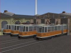 Tatra-Stra�enbahn KT4D "Berlin" mit Tauschtextur