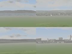 Vier Horizonte 360� mit verschiedenen Panoramen