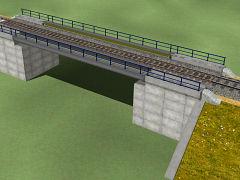 Eingleisige Eisenbahnbr�cke (Stahltrog)