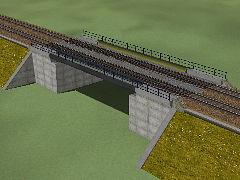 Zweigleisige Eisenbahnbr�cke (Stahltrog)