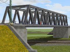 Zweigleisige Fachwerkbr�cke  