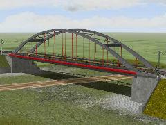 Zweigleisige Stabbogenbr�cke 