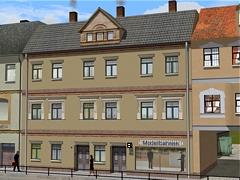 Gr&uuml;nderzeithaus mit Modellbahngesch&auml;ft (V80NPA10009 )