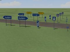 Zusatzschilder f�r die Autobahn
