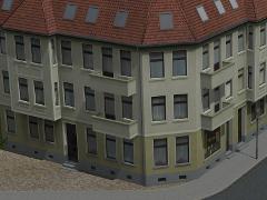 Renovierte Altbau-Eckh�user mit Balkon