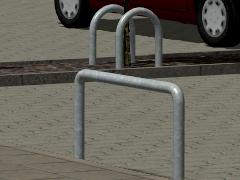 Begrenzungselemente f�r Parkpl�tze u.�. (modern, verzinkt)